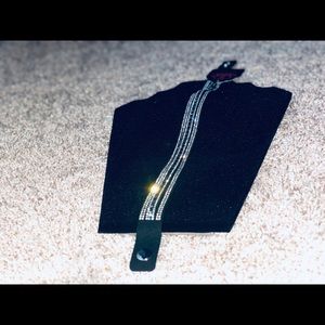 Silver diamond choker